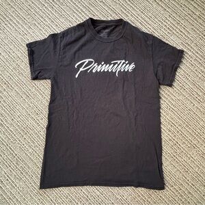 Primitive skater Black Tee with White Logo